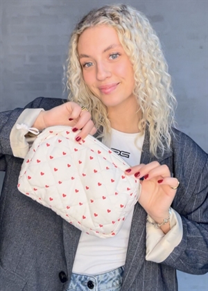 Amor malin mini bag Offwhite/Red Becksøndergaard